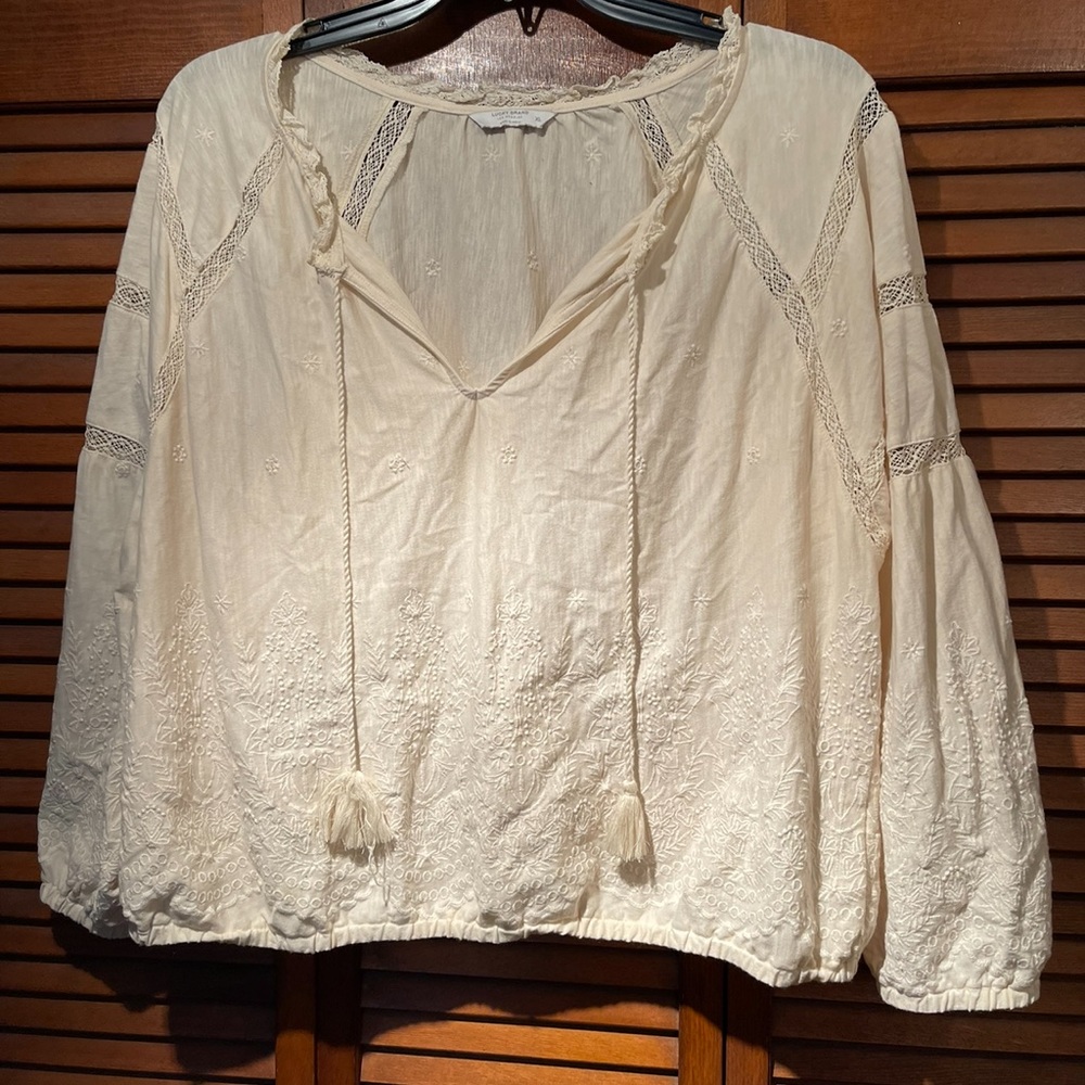 Lucky Brand Indian blouse SZ XL